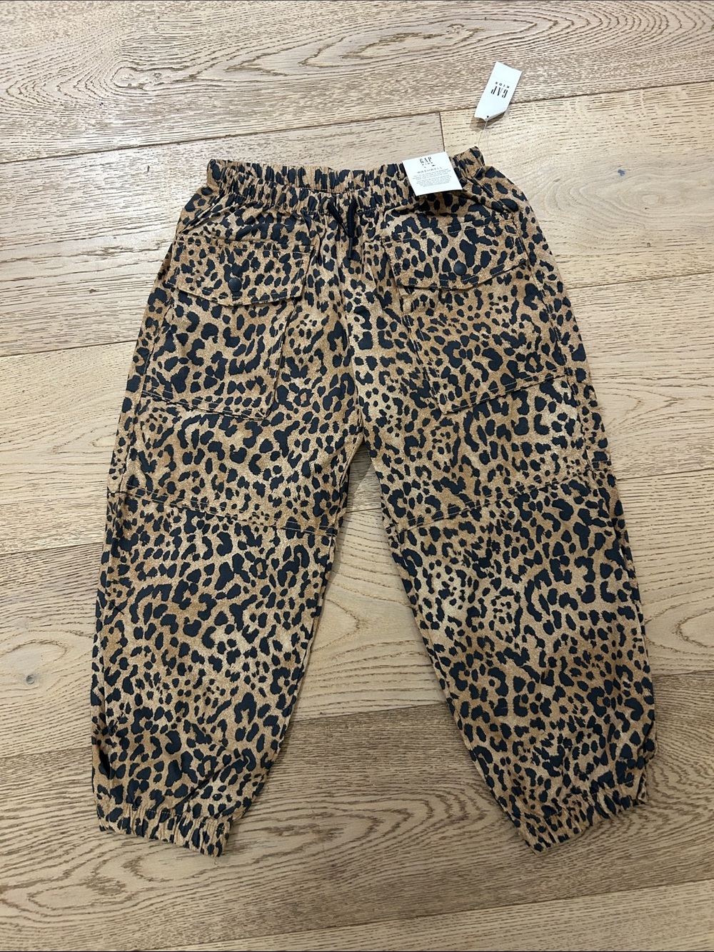 NWT GAP KIDS Leopard Print Kids Cargo Joggers - Brown